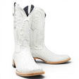 Botas de Avestruz Original Punta Cuadrada Color Winter White - Tanner Mark Boots - Tanner Mark Boots