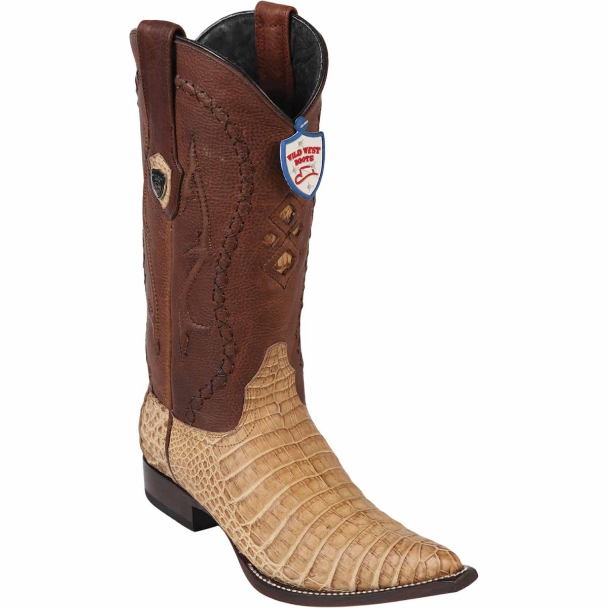 Botas de Caiman Original Punta 3X Color Miel Graso - Wild West Boots - Wild West Boots