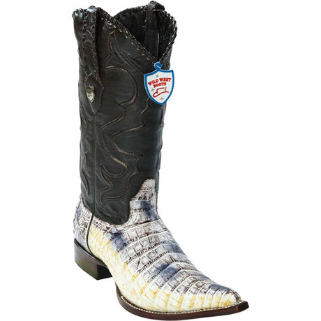 Botas de Caiman Original Punta 3X Color Natural - Wild West Boots - Wild West Boots