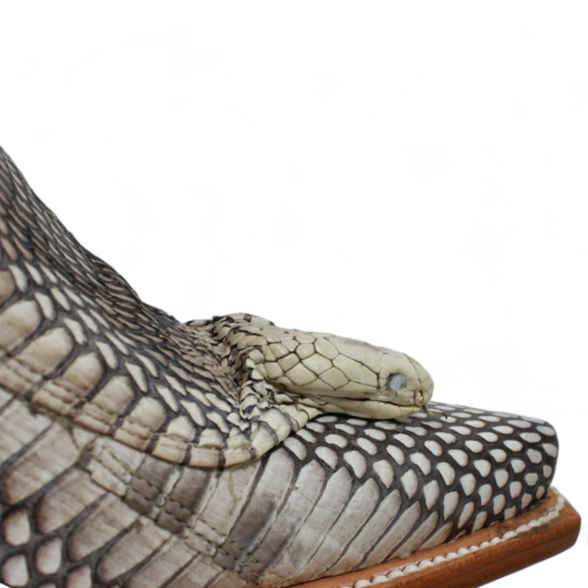 Snake Skin Zapatos De Vibora Hombre Pitón Botas De Cuero De Vibora