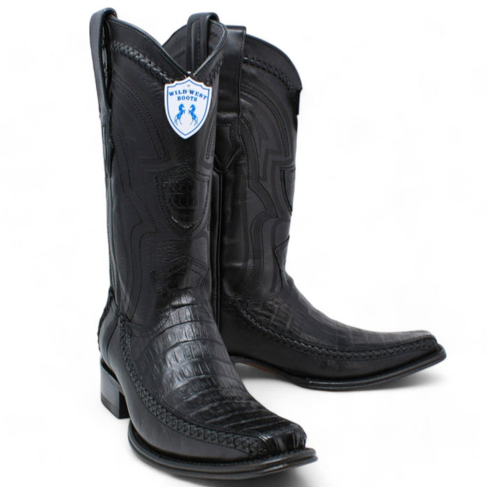 Botas de Cocodrilo Caiman con Venado Horma Europea WW - 276F8205 - Wild West Boots