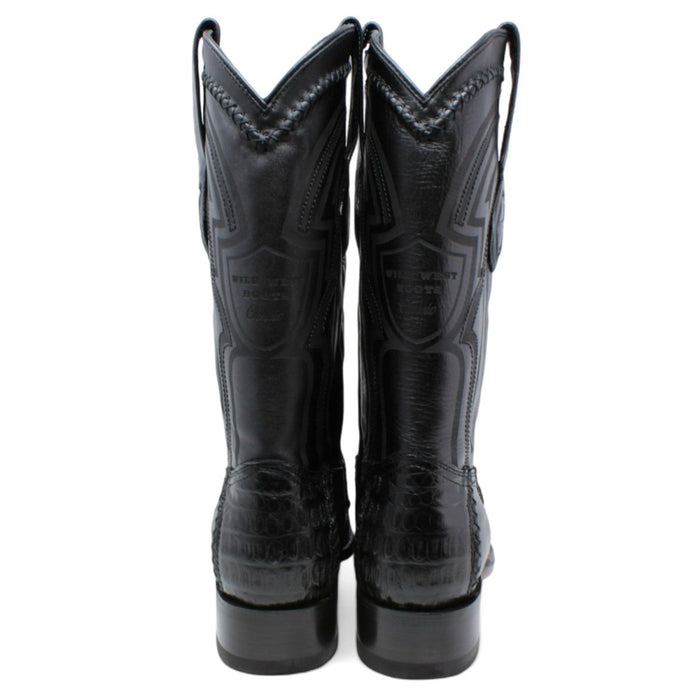 Botas de Cocodrilo Caiman con Venado Horma Europea WW - 276F8205 - Wild West Boots