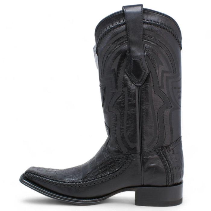 Botas de Cocodrilo Caiman con Venado Horma Europea WW - 276F8205 - Wild West Boots