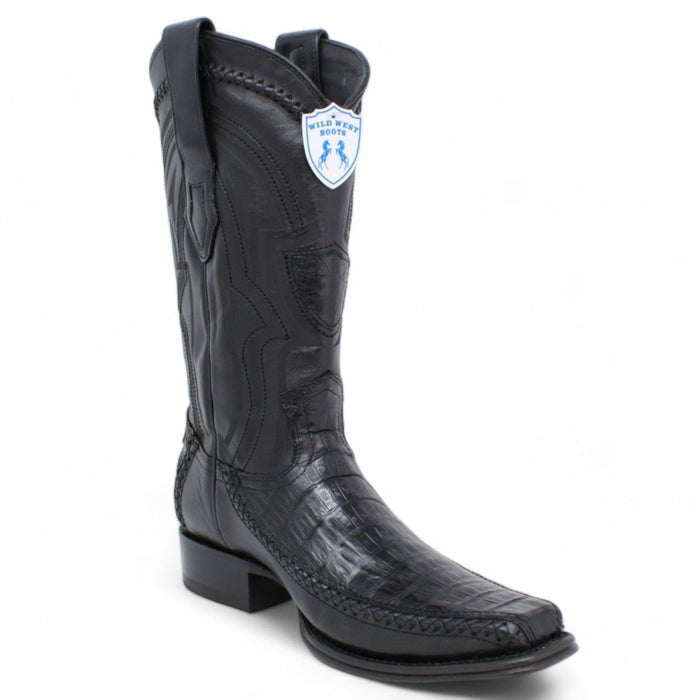 Botas de Cocodrilo Caiman con Venado Horma Europea WW - 276F8205 - Wild West Boots