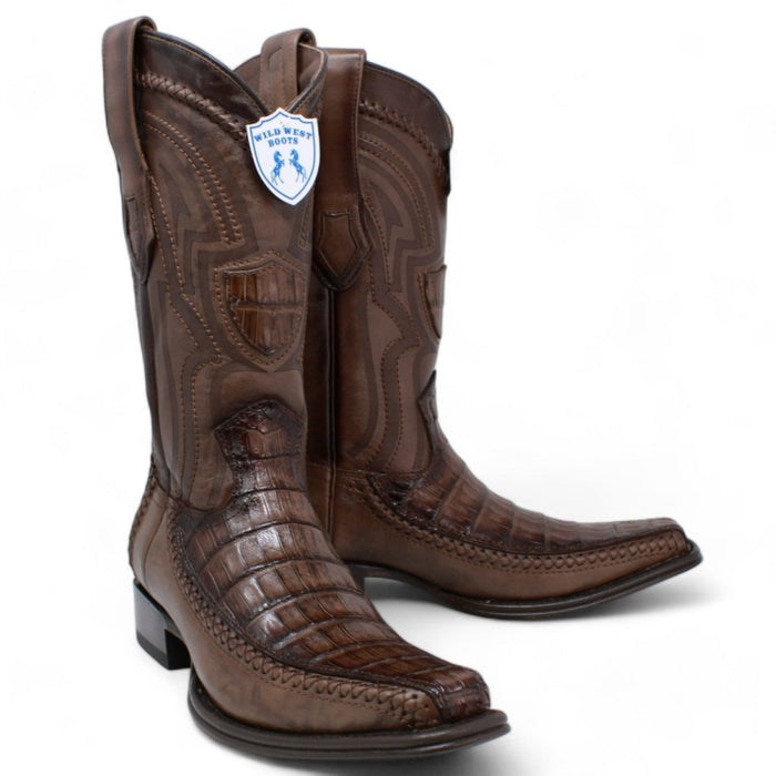 Botas de Cocodrilo Caiman con Venado Horma Europea WW - 277LF8216 - Wild West Boots