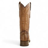 Botas de Cocodrilo Caiman Original Punta Cuadrada Europea Color Cafe Difuminado - Los Altos Boots - Los Altos Boots