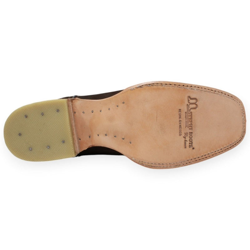 Botas Vaqueras de Cuero para Dama Acabado Nobuck en Hueso ROD