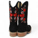 Botas de Cuero Acabado Nobuck para Dama con Bordado Negro ROD - 41505 - Rodeo Imports