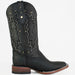 Botas de Cuero Crazy para Mujer en Horma Rodeo Negras A&A - A&A Boots