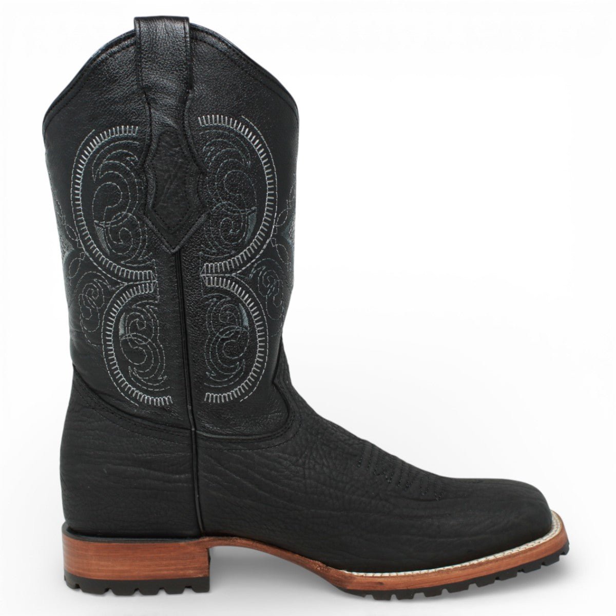 Botas de Cuero Cuello de Toro Original Horma Rodeo Suela Tractor WD - 285 - White Diamonds Boots