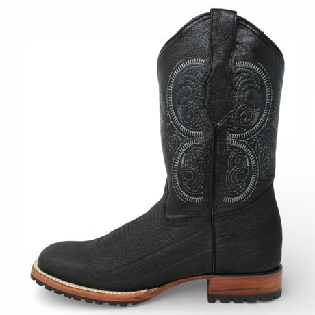 Botas de Cuero Cuello de Toro Original Horma Rodeo Suela Tractor WD - 285 - White Diamonds Boots