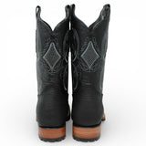 Botas de Cuero Cuello de Toro Original Horma Rodeo Suela Tractor WD - 285 - White Diamonds Boots