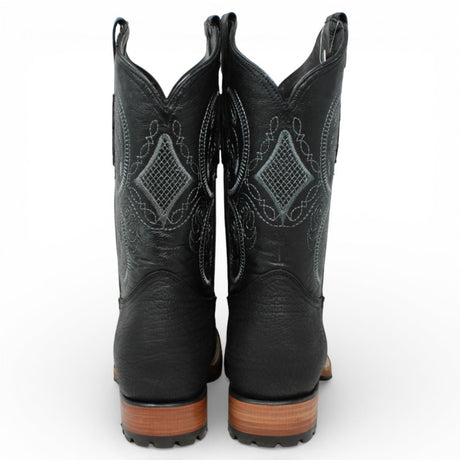 Botas de Cuero Cuello de Toro Original Horma Rodeo Suela Tractor WD - 285 - White Diamonds Boots