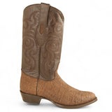 Western Genuine Elephant Boots Round Toe Brown Color - Los Altos Boots Right side view