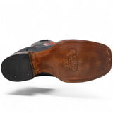 Botas de Gamuza para Dama Color Negro con Rosas Rojas LC - 103 - La Carreta