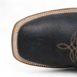 Botas de Gamuza para Dama Color Negro con Rosas Rojas LC - 103 - La Carreta