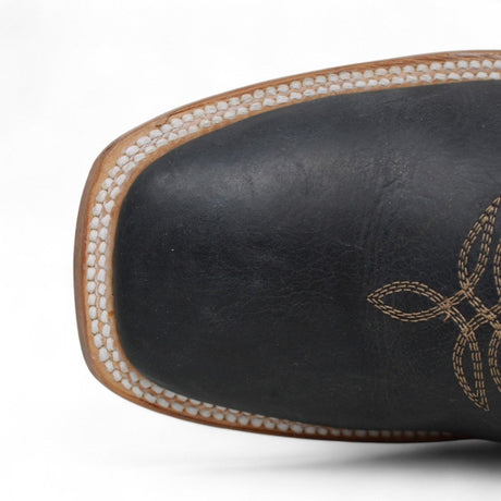 Botas de Gamuza para Dama Color Negro con Rosas Rojas LC - 103 - La Carreta