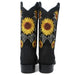 Botas de Gamuza para Dama Negra con Girasoles - La Carreta