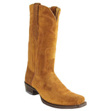 Botas de Gamuza Punta 7 Cuadrada Color Cognac - Los Altos Boots - Los Altos Boots