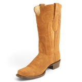 Botas de Gamuza Punta 7 Cuadrada Color Cognac - Los Altos Boots - Los Altos Boots