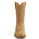 Botas de Gamuza Punta Rodeo Cuadrada Ancha Color Antique Saddle - Los Altos Boots - Los Altos Boots