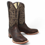 Botas de hombre Horma Cuadrada Cuello De Toro Cafe - El Reparo - Tanner Mark Boots
