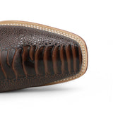 Botas de hombre Horma Cuadrada Pata de Averstruz Cafe - Rancho Semental - Tanner Mark Boots