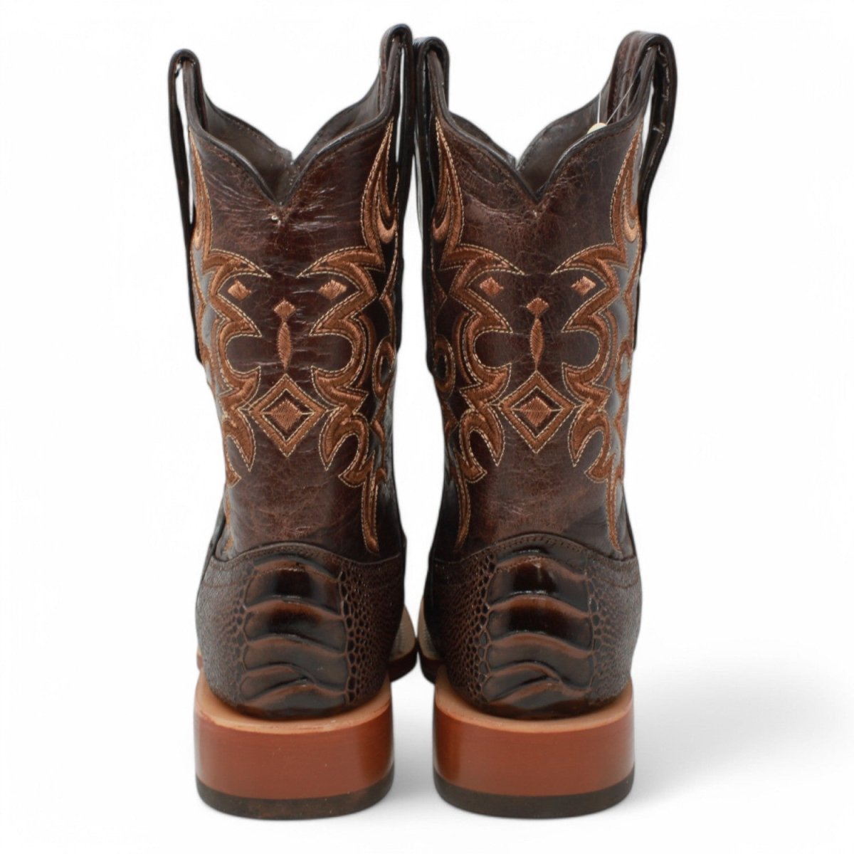 Botas de hombre Horma Cuadrada Pata de Averstruz Cafe - Rancho Semental - Tanner Mark Boots