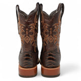 Botas de hombre Horma Cuadrada Pata de Averstruz Cafe - Rancho Semental - Tanner Mark Boots