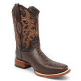 Botas de hombre Horma Cuadrada Pata de Averstruz Cafe - Rancho Semental - Tanner Mark Boots