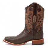 Botas de hombre Horma Cuadrada Pata de Averstruz Cafe - Rancho Semental - Tanner Mark Boots