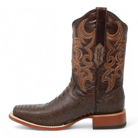 Botas de hombre Horma Cuadrada Pata de Averstruz Cafe - Rancho Semental - Tanner Mark Boots