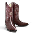 Botas de Mantarraya Grabada Perla Completa Horma Puntal Color Vino - La Carreta - La Carreta
