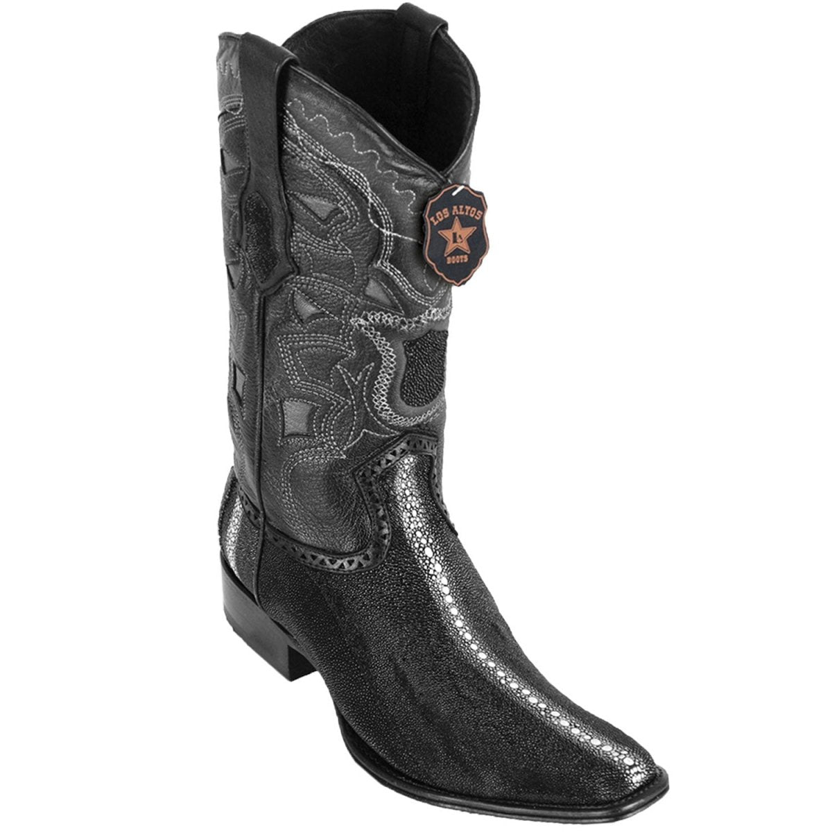 Mexican Pointy Extra Long Black Stingray Boots Botas Size 10D 691205 MEN LOS ALTOS BOOTS STINGRAY ROPER LEATHER BOOT  main image 2