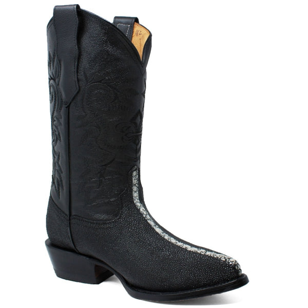ご*う様 晃山/BOTANIZEボタナイズBOTAlava “黒爪痕” Blac Pearl Complete Engraved Stingray Boots Last Puntal Black Color