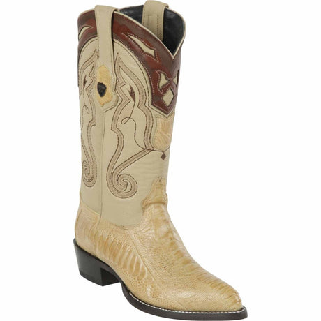 Botas de Pata de Avestruz Original Horma Puntal Color Arena - Wild West Boots - Wild West Boots