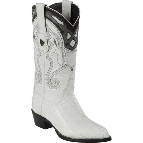 Botas de Pata de Avestruz Original Horma Puntal Color Blanco - Wild West Boots - Wild West Boots