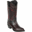 Botas de Pata de Avestruz Original Horma Puntal Color Negro Rojizo - Wild West Boots - Wild West Boots