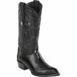 Botas de Pata de Avestruz Original Horma Puntal Color Negro - Wild West Boots - Wild West Boots