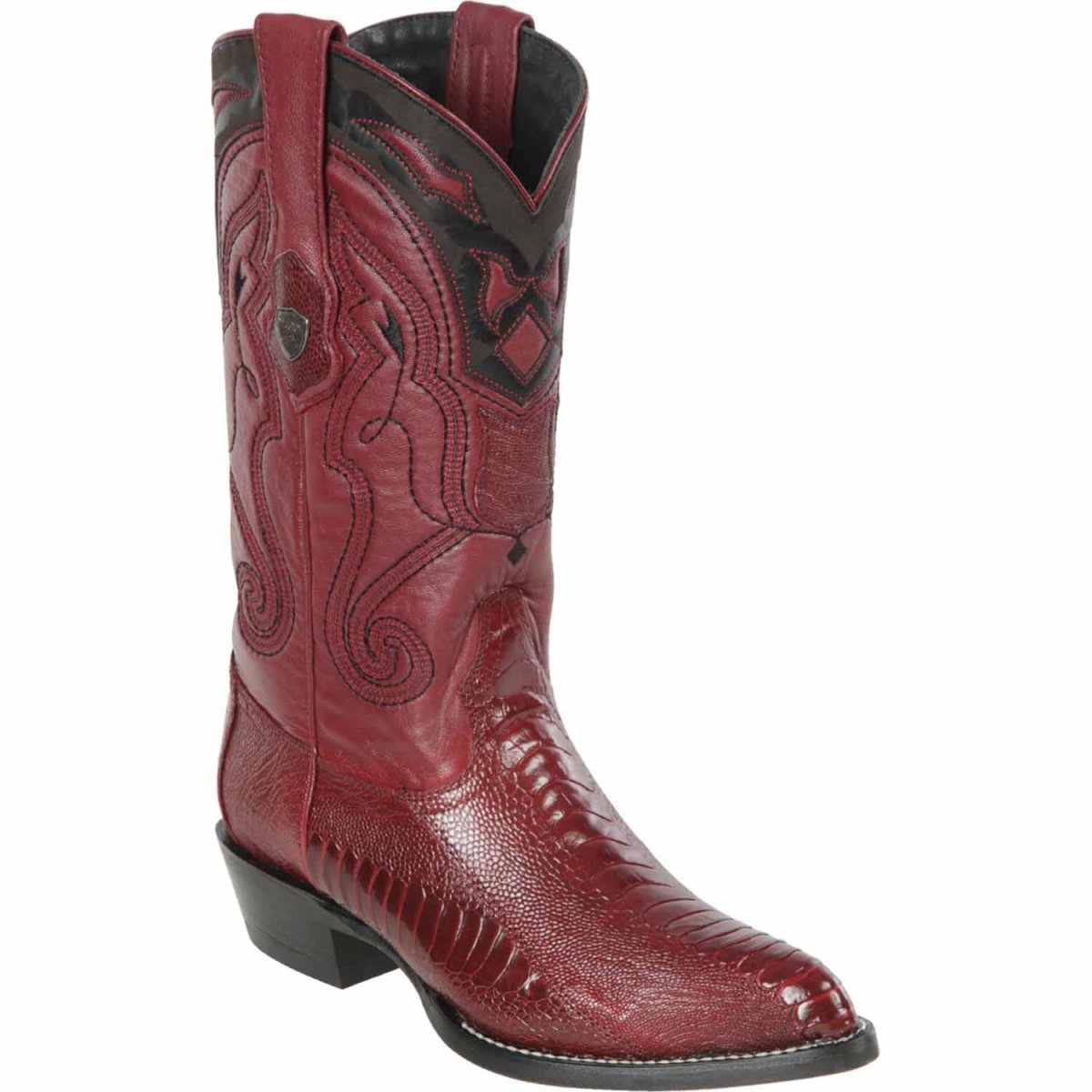 Botas de Pata de Avestruz Original Horma Puntal Color Vino - Wild West Boots - Wild West Boots