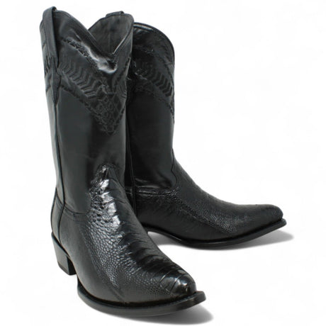 Botas de Pata de Avestruz Original Horma Puntal WD - 212 - White Diamonds Boots