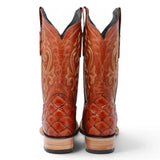 Botas de Pescado Pirarucu Grabado en Horma Rodeo Cuadrada WD-246 - White Diamonds Boots