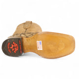 Botas de Pescado Pirarucu Original Punta Rodeo Cuadrada Ancha Color Arena - Los Altos Boots - Los Altos Boots