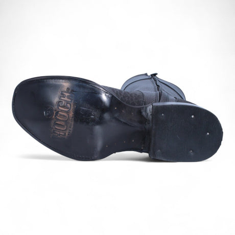 Botas de Piel Cuello de Toro Punta Dubai Cuadrada Para Hombre Color Negro - Hooch Boots - Hooch
