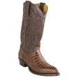 Botas de Piel de Cocodrilo Caiman Panza Horma Puntal Color Cafe - Los Altos Boots - Los Altos Boots