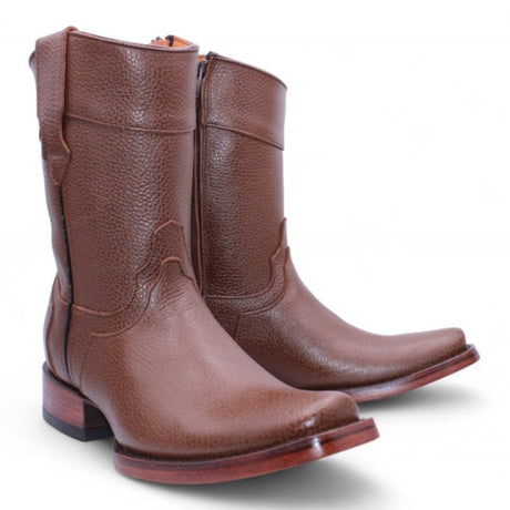 Botas de Piel Floter Punta Dubai Cuadrada Para Hombre Color Miel - Hooch Boots - Hooch