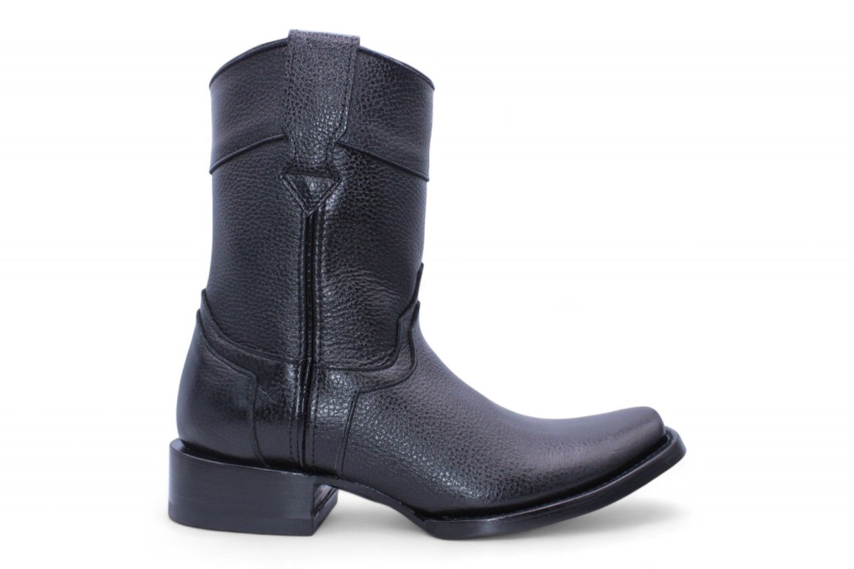 Botas de Piel Floter Punta Dubai Cuadrada Para Hombre Color Negro - Hooch Boots - Hooch