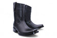 Botas de Piel Floter Punta Dubai Cuadrada Para Hombre Color Negro - Hooch Boots - Hooch