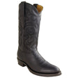 Botas de Piel Original Grasso Punta Oval Color Negro - Los Altos Boots - Los Altos Boots