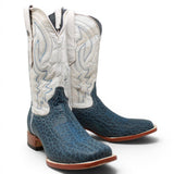 Botas de Piel Original Punta Cuadrada Color Azul - Tanner Mark Boots - Tanner Mark Boots